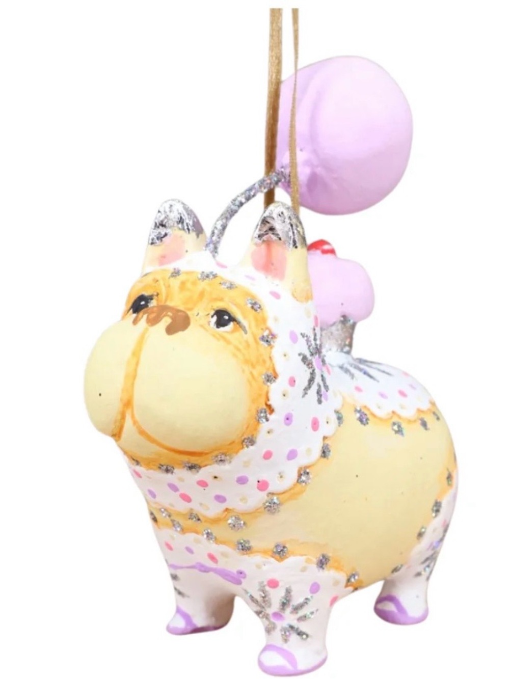 McKenzie Childs cupcake the bulldog small ornament
